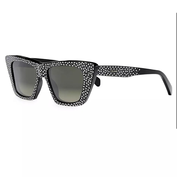 Celine Crystal Embellished Acetate Cat-Eye Sunglasses main image 10